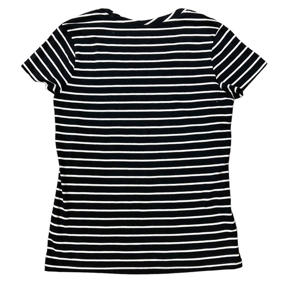 Ella Rafaella Black & White Short Sleeve Scoop Neck T - Picture 5 of 7